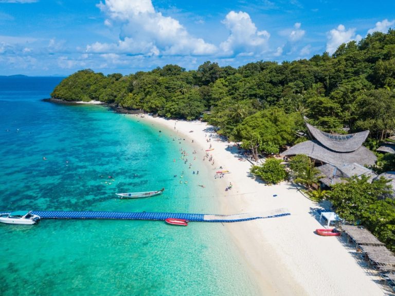 Coral Island visited on a boat charter from Phuket