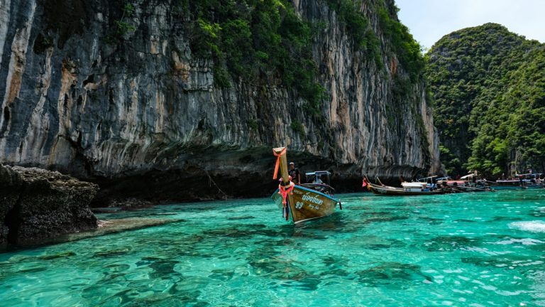 Phi Phi Islands visited on a boat charter from Phuket