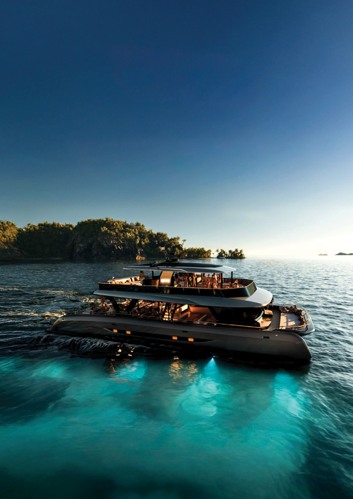 Guests aboard the Majestic Yacht Private Catamaran during a Phuket charter
